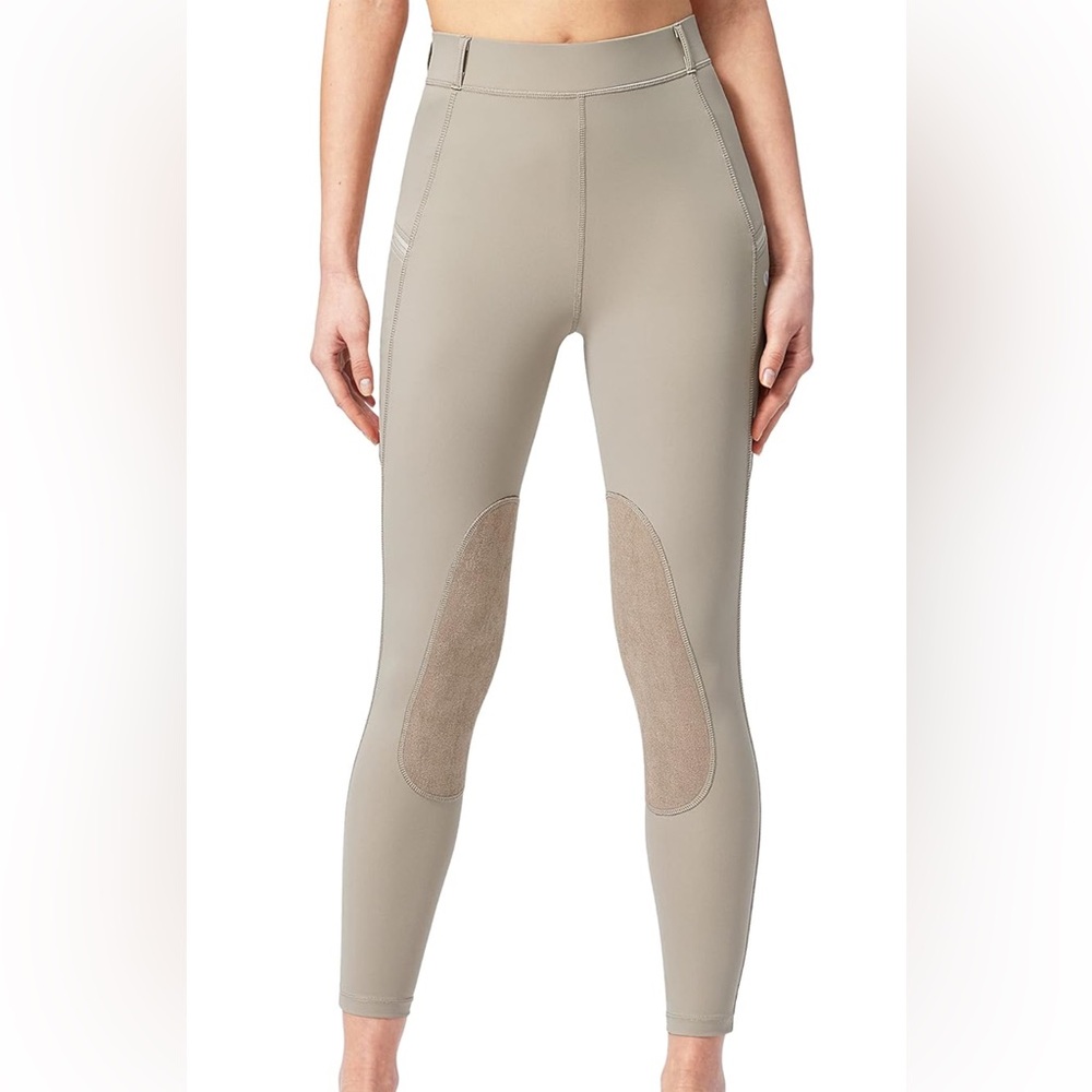 SANTINY Women's Horse Riding Pants with Zipper Pockets Knee-Patch - Small